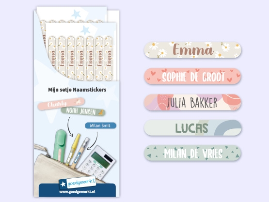 Mini Design Naamstickers