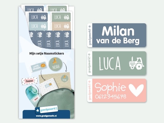 Kleine Naamstickers