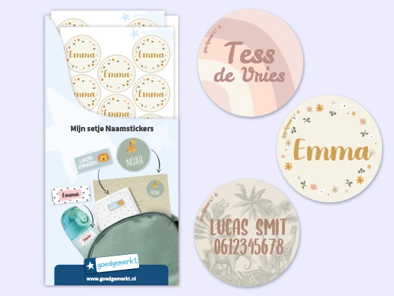 Ronde Design Naamstickers
