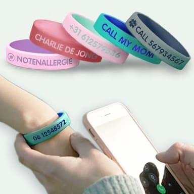 SOS Armband kind – tweekleurig