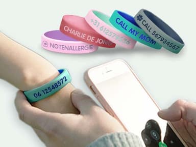 SOS Armband kind – tweekleurig