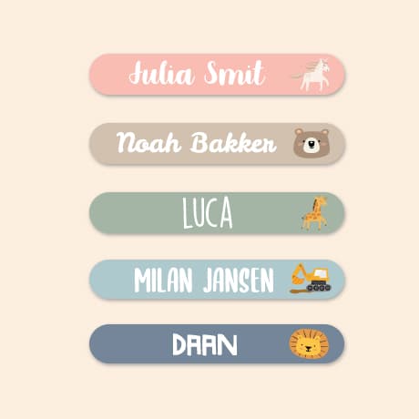 Mini Thema Naamstickers