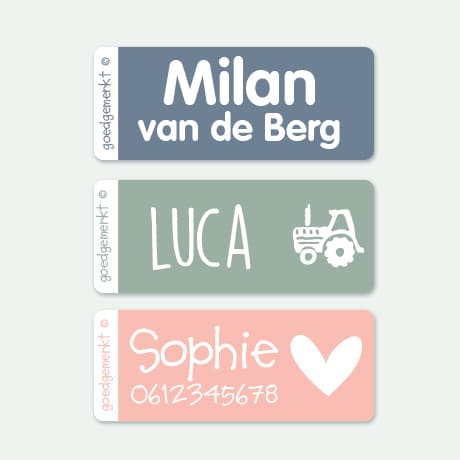 Kleine Naamstickers