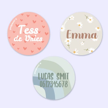 Ronde Design Naamstickers