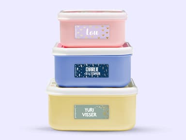 Kleine Design Naamstickers met Goud