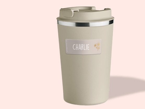 Kleine Design Naamstickers met Goud