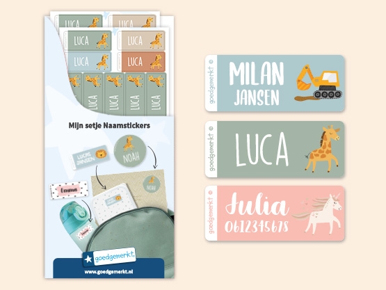 Kleine Thema Naamstickers