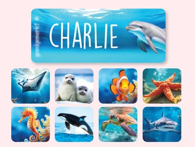 Kleine Real World Naamstickers