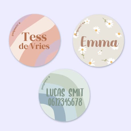 Ronde Design Naamstickers