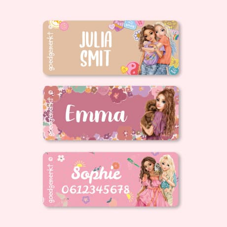TOPModel Kleine Naamstickers
