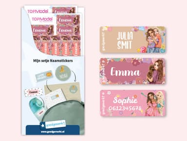 TOPModel Kleine Naamstickers