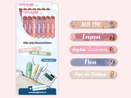 TOPModel Mini Naamstickers