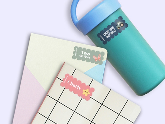 Wave Thema Naamstickers