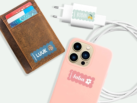 Wave Thema Naamstickers