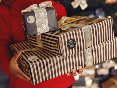 Kerststickers met naam